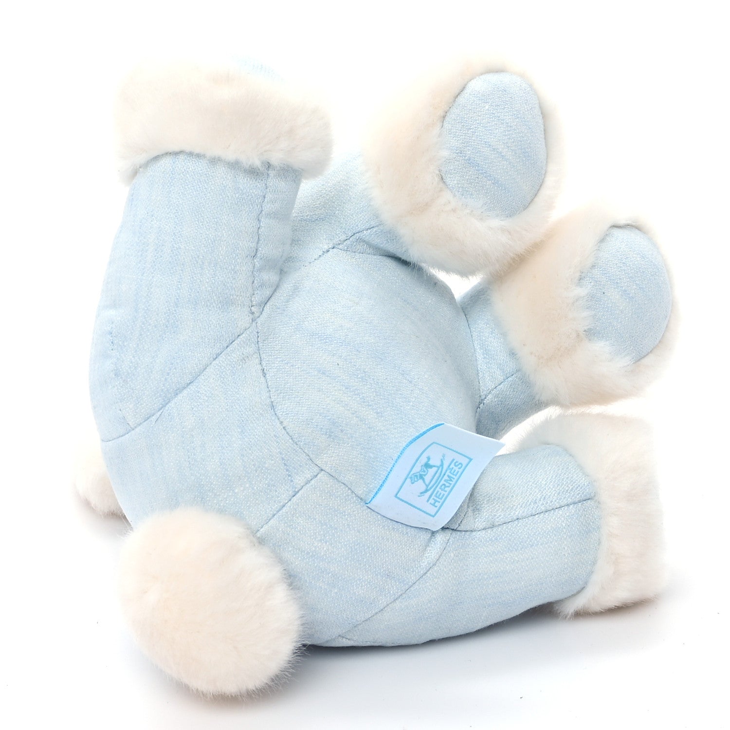 Hermes Linen Baby Hermy Plush Toy Bleu Glacier 4 of 5