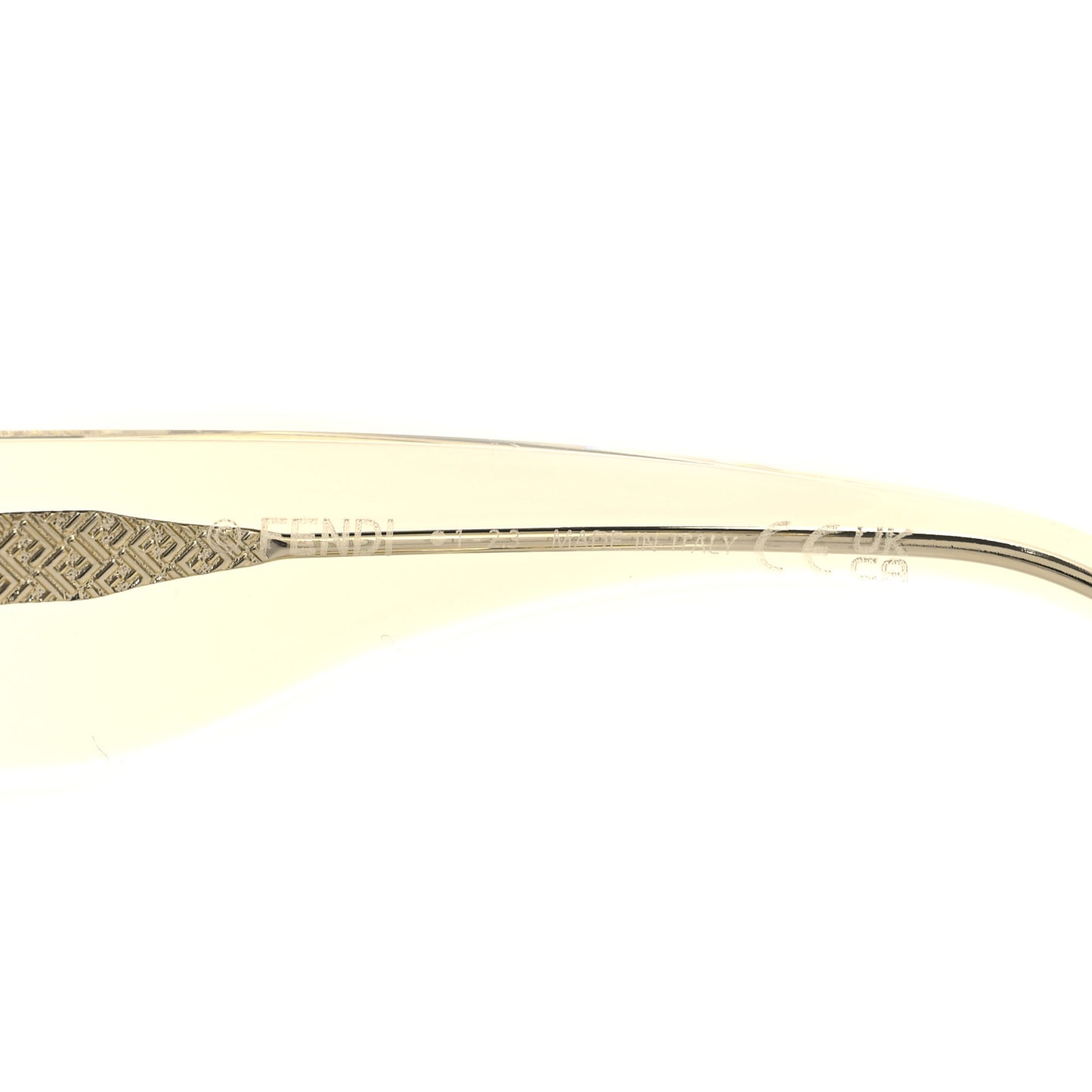 Acetate Fendi Square Sunglasses FE40100I Shiny Yellow