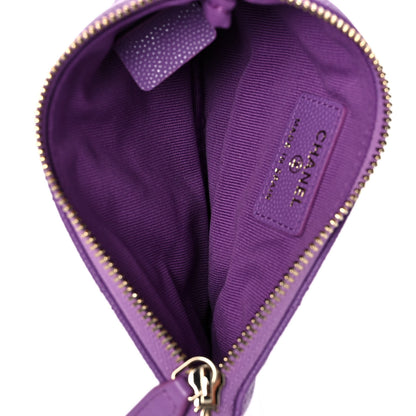 Chanel Caviar Quilted Small Pouch Purple 5 of 11
