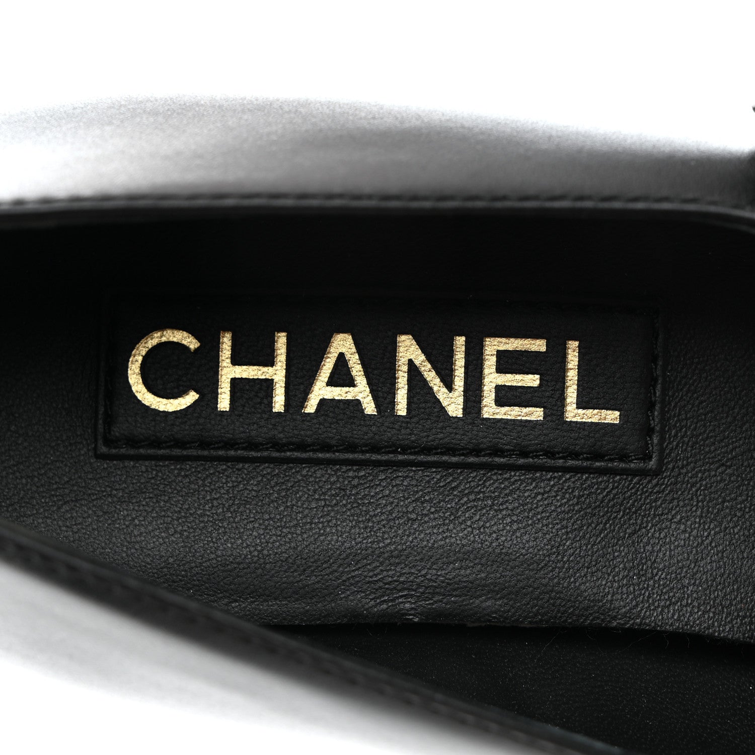 Chanel Calfskin Patent Mary Janes Flats 39 Black 6 of 8