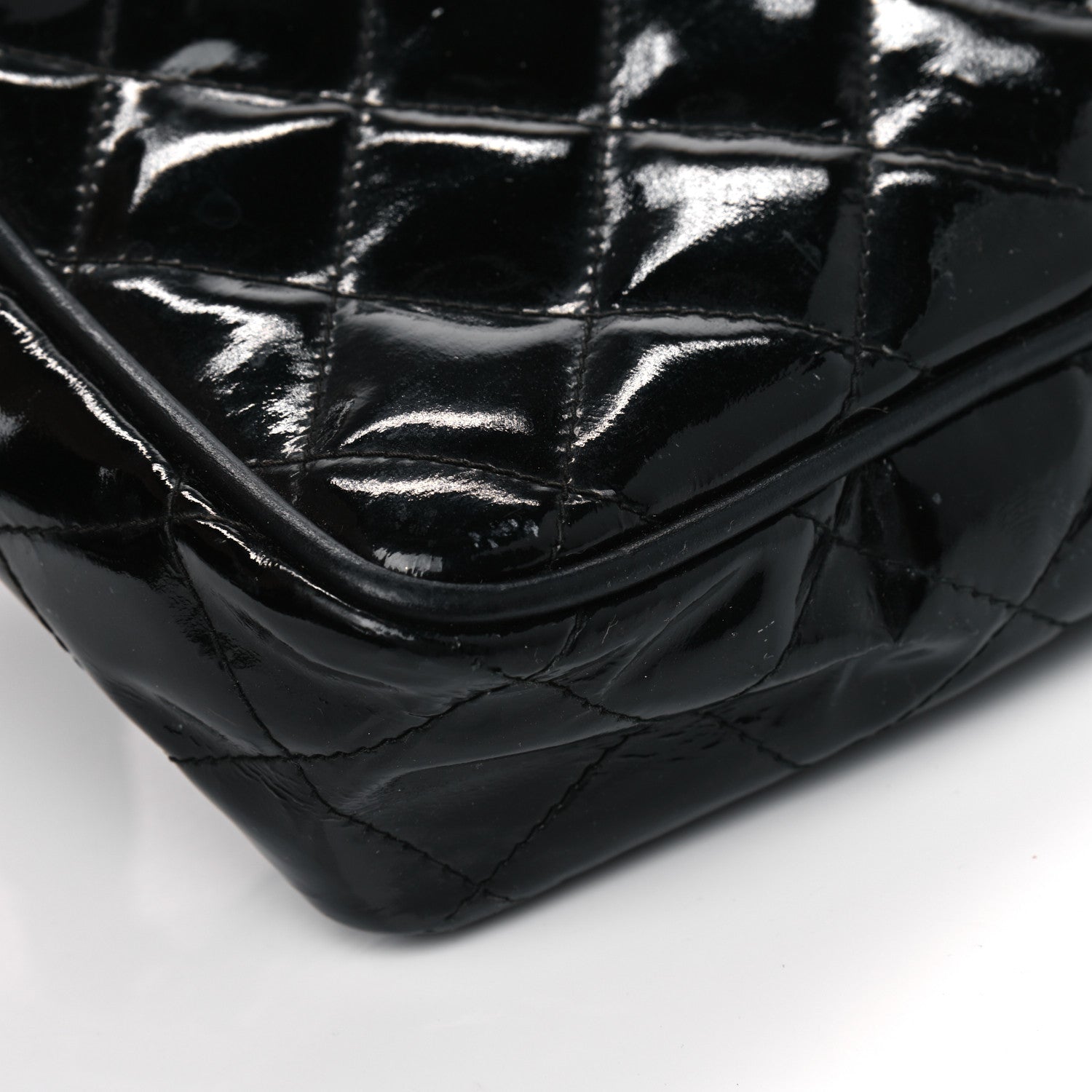 Chanel Patent Quilted Tassel Camera Case Black 6 of 10