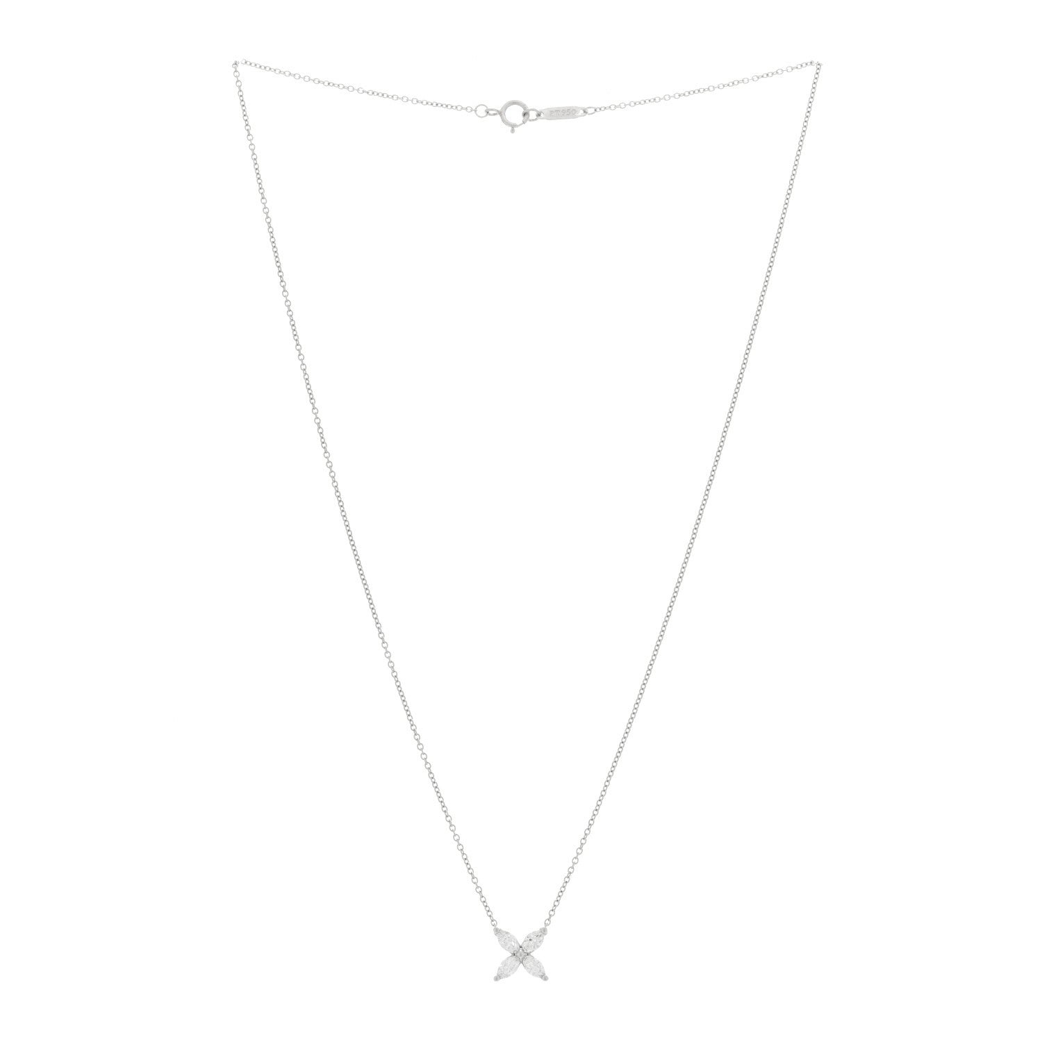 Tiffany Platinum Diamond Small Victoria Necklace 2 of 4