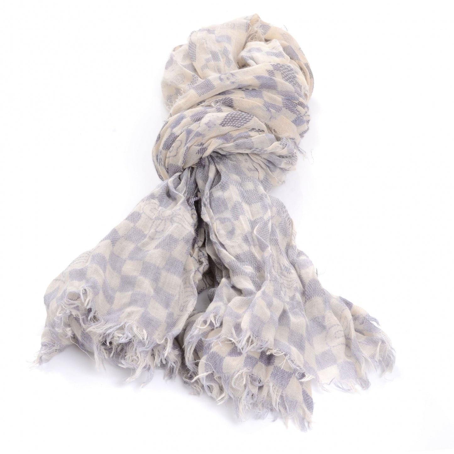 Cashmere Silk Damier Azur Stole