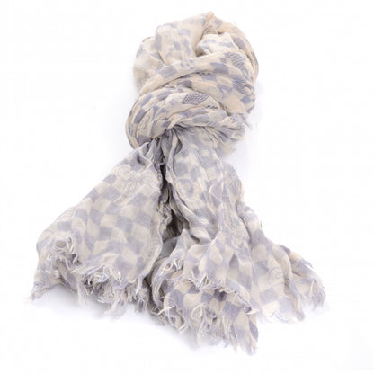 Louis Vuitton Cashmere Silk Damier Azur Stole 1 of 5