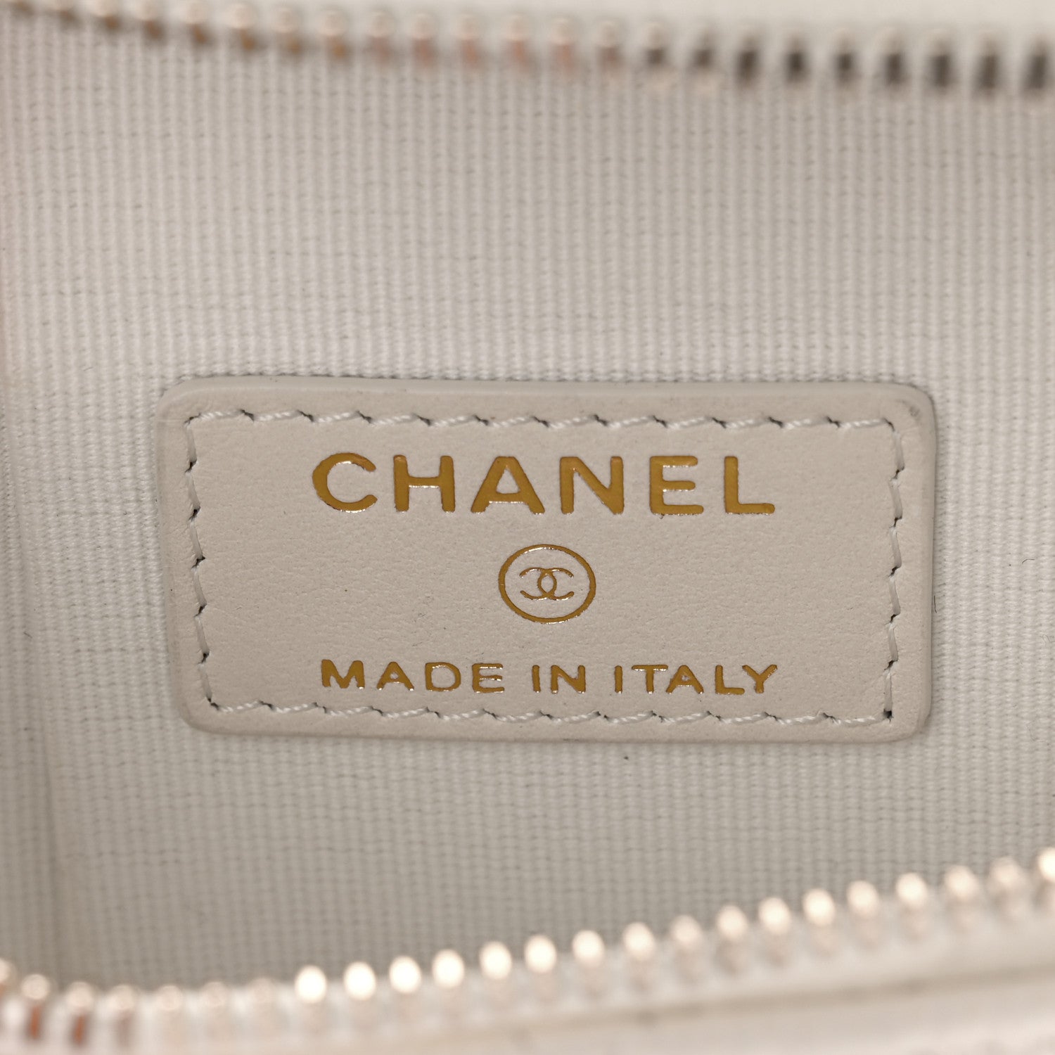 Chanel Caviar Quilted Small Handle With Care Vanity Case With Chain White 6 of 10