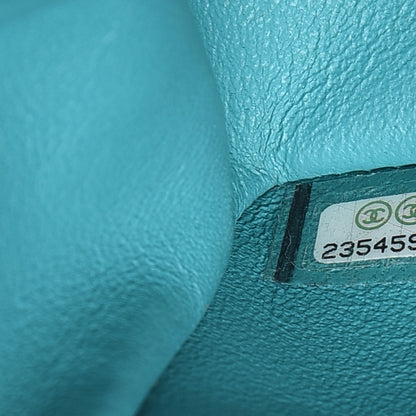 Chanel Caviar Quilted Mini Rectangular Flap Turquoise 7 of 8