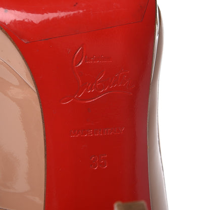 Christian Louboutin Patent Pigalle Plato 120 Pumps 35 Nude 8 of 17