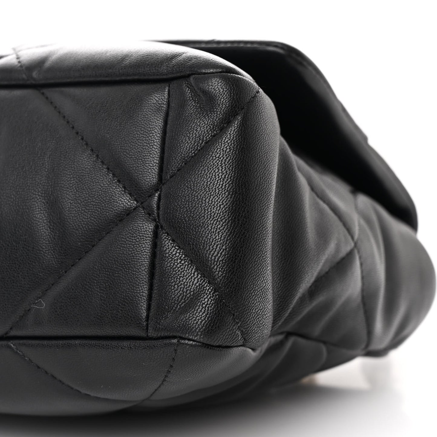 Goatskin Quilted Large Chanel 19 Flap Black