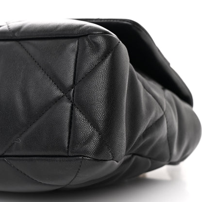 Chanel Goatskin Quilted Large Chanel 19 Flap Black 10 of 10