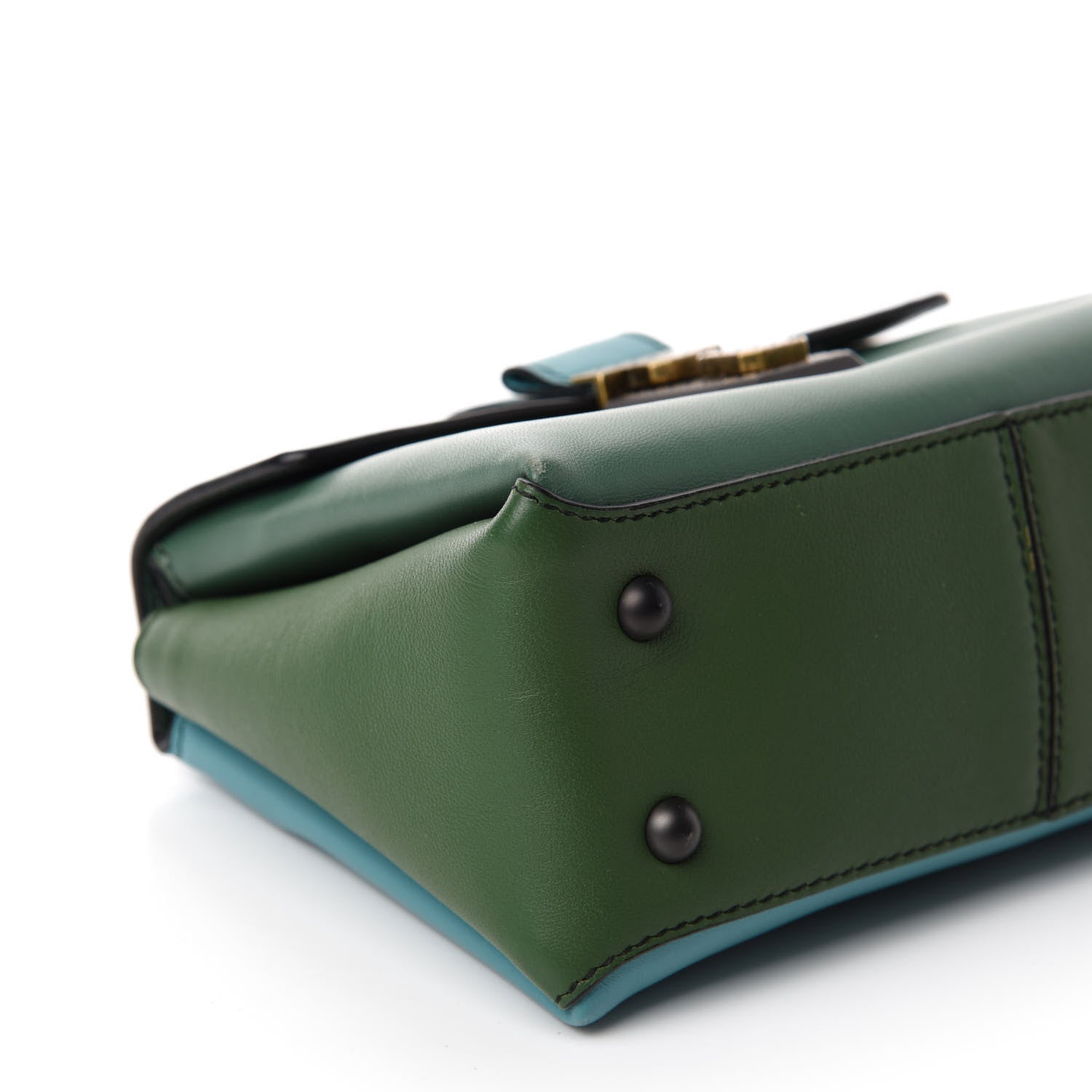 Bottega Veneta Nappa Multicolor Mini Piazza Bag Thyme Aqua Ivy Black 6 of 9