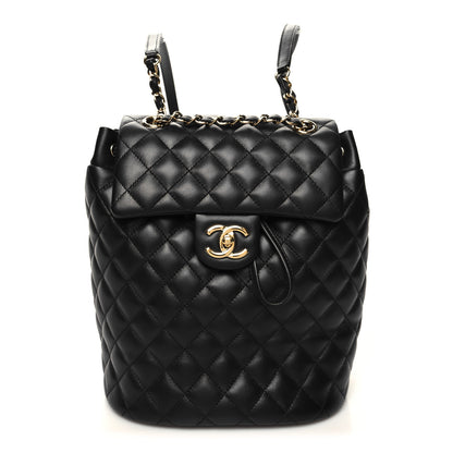 Chanel Calfskin Quilted Small Urban Spirit Backpack Black 1 of 10