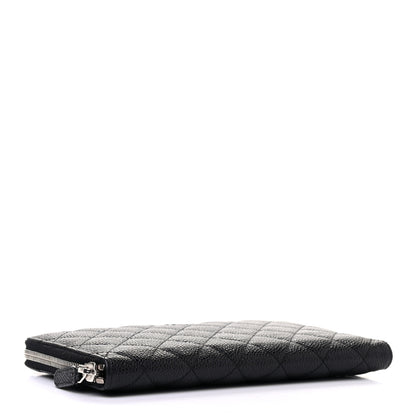 Chanel Caviar Quilted Large Zip Around Organizer Wallet Black 4 of 8