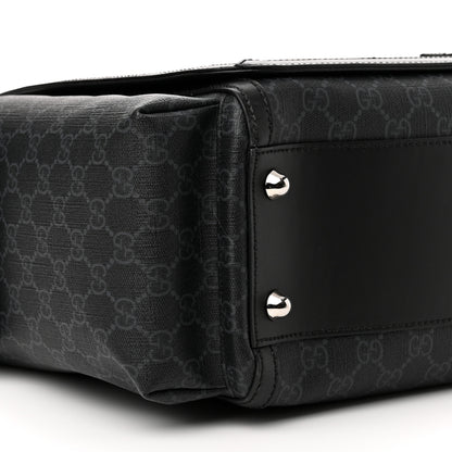 Gucci GG Supreme Monogram Web Messenger Diaper Bag Black Grey 11 of 12