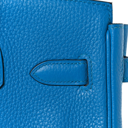 Hermes Taurillon Clemence Birkin 30 Bleu Zanzibar 9 of 41