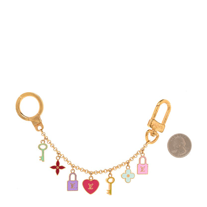 Louis Vuitton Enamel Pretty Charms Key Chain Holder Bag Charm Multicolor 2 of 4