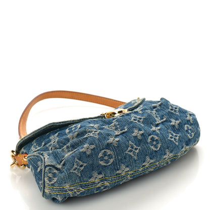 Louis Vuitton Monogram Denim Mini Pleaty Blue 4 of 9