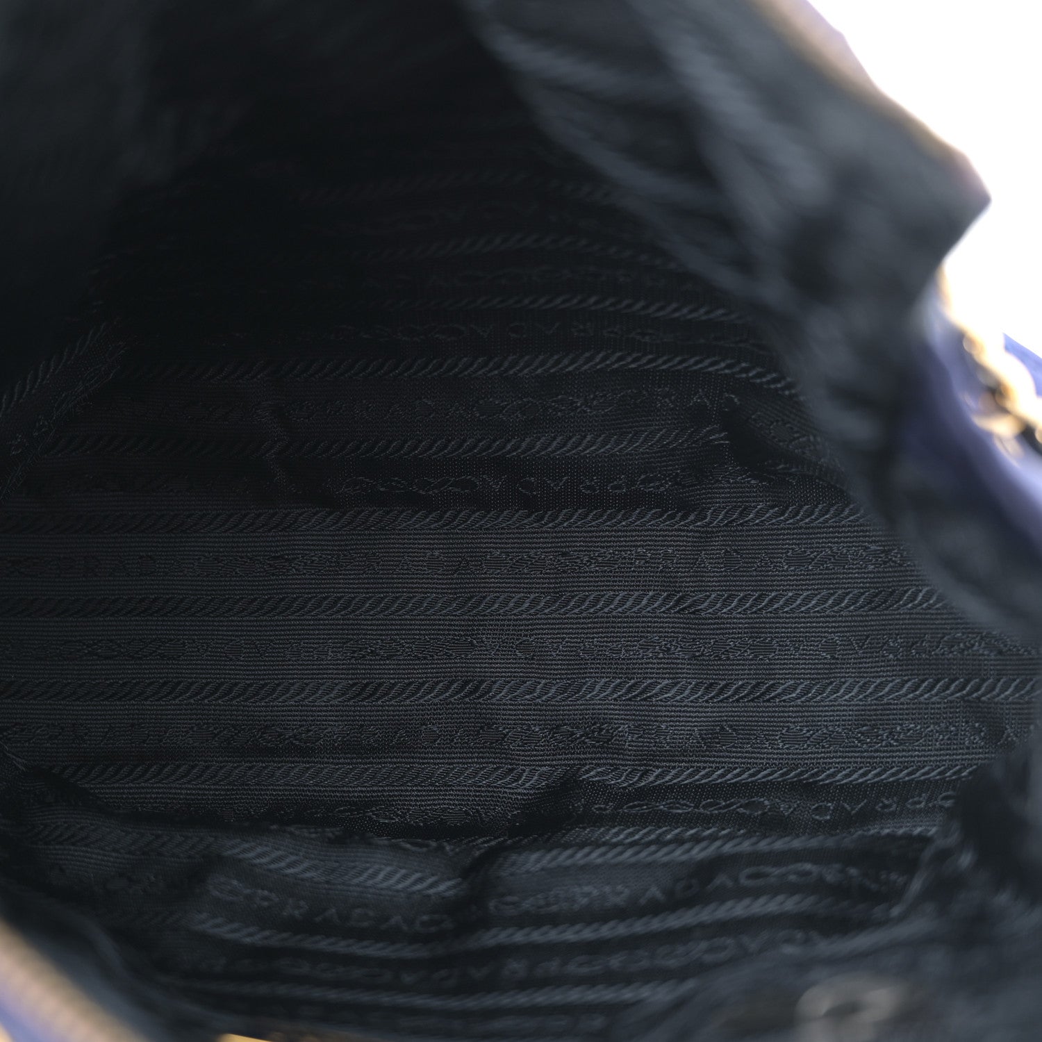 Prada Nylon Tessuto Quilted Shoulder Bag Blue 4 of 10