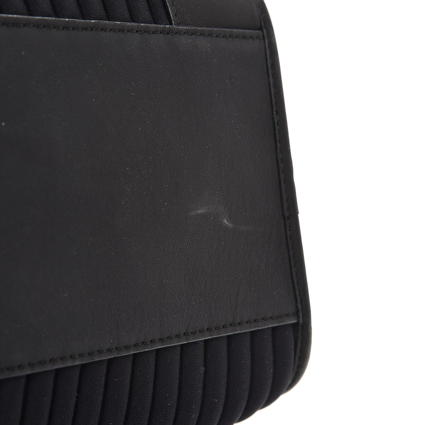 Ribbed Neoprene Classic Silver Hardware City Black