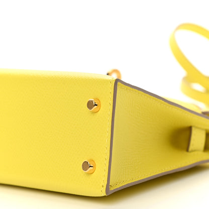 Hermes Epsom Mini Kelly Sellier 20 Lime 10 of 10