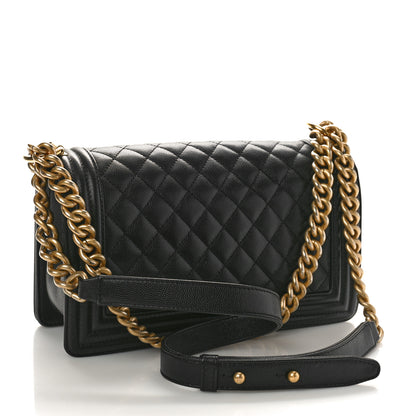 Chanel Caviar Quilted Medium Boy Flap Black 3 of 10