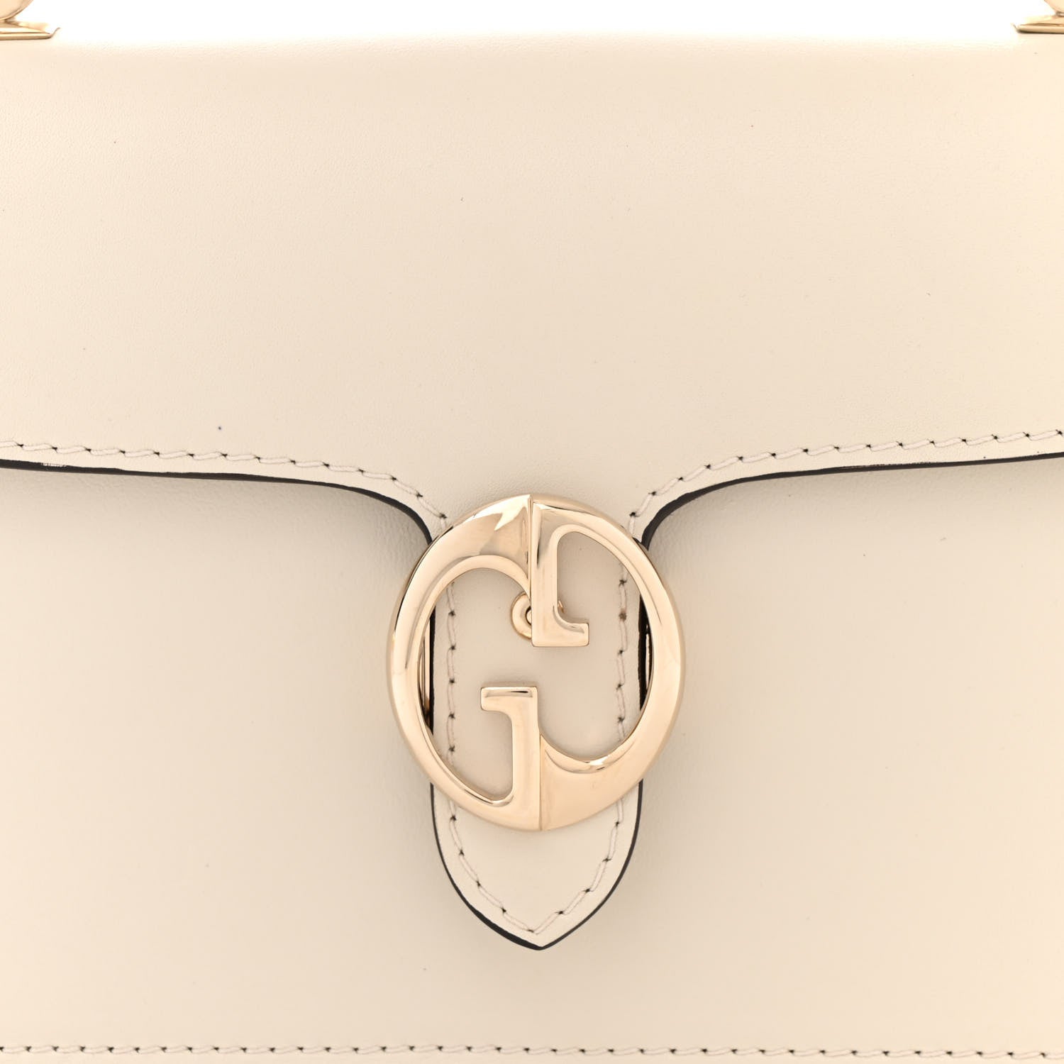 Gucci Calfskin Medium 1973 Shoulder Flap Bag Ivory 9 of 13