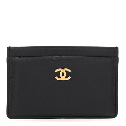 Chanel Goatskin CC Card Holder Black 1 of 8