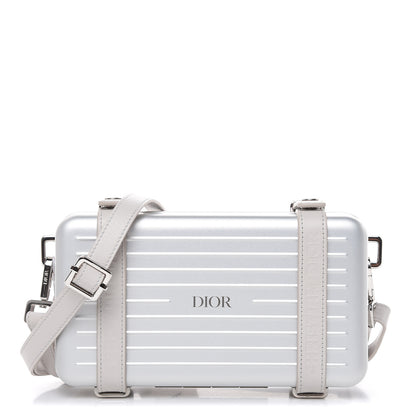 Christian Dior X RIMOWA Aluminum Personal Clutch On Strap Silver 1 of 12