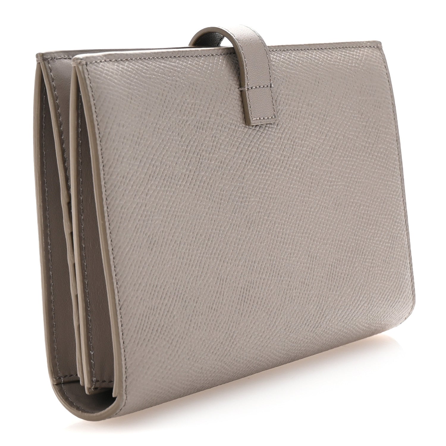 Celine Grained Calfskin Large Multifunction Strap Wallet Pebble 3 of 8