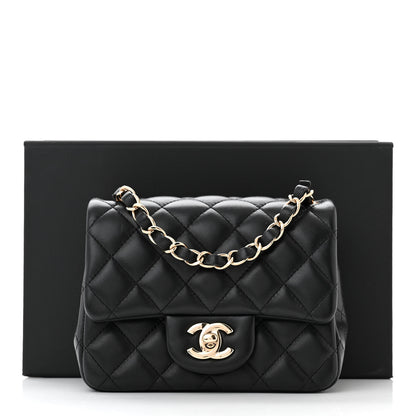 Chanel Lambskin Quilted Mini Square Flap Black 11 of 11