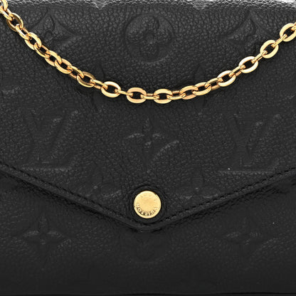 Louis Vuitton Empreinte Pochette Felicie Chain Wallet Black 11 of 13