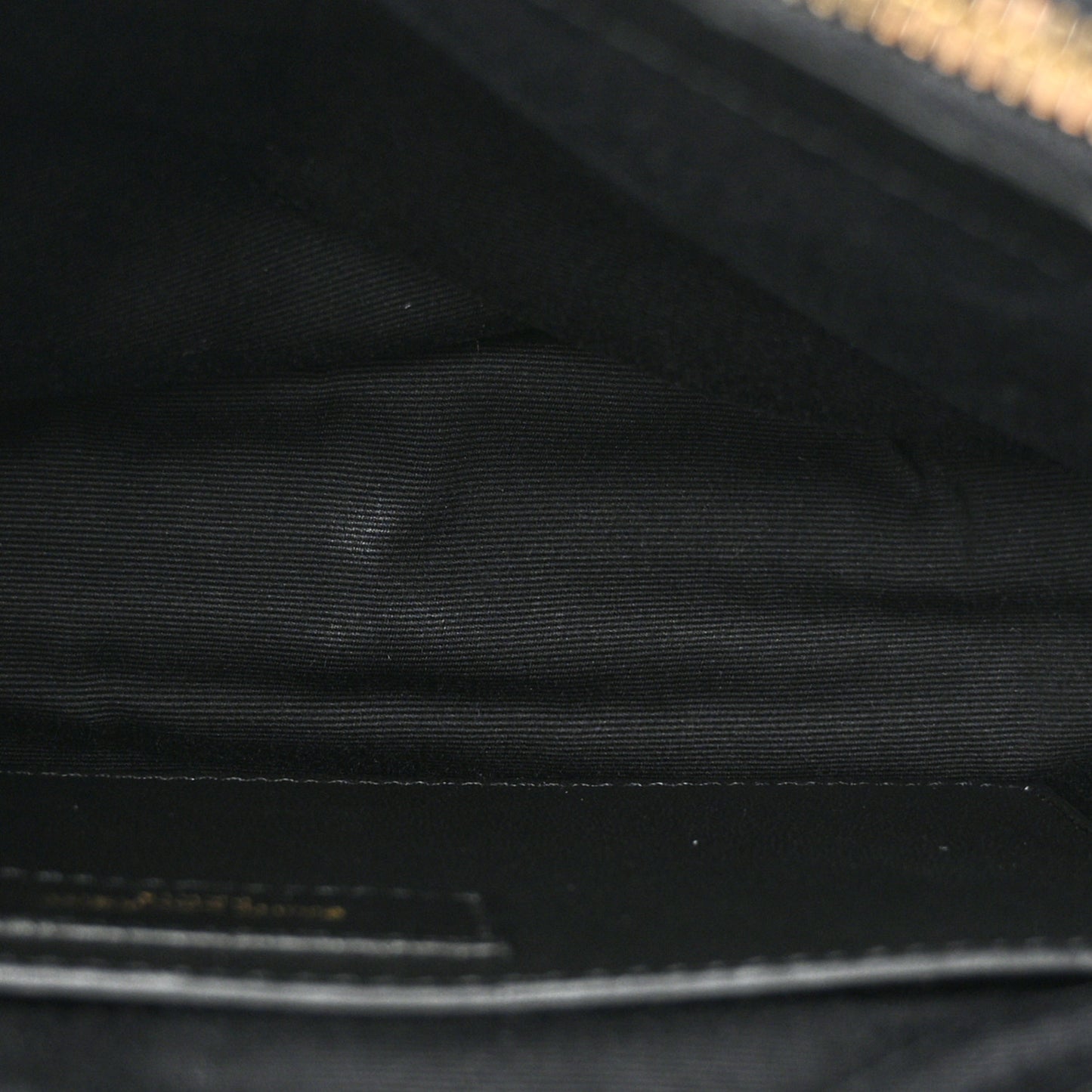 Sheepskin Matelasse Chevron Monogram Large College Satchel Black