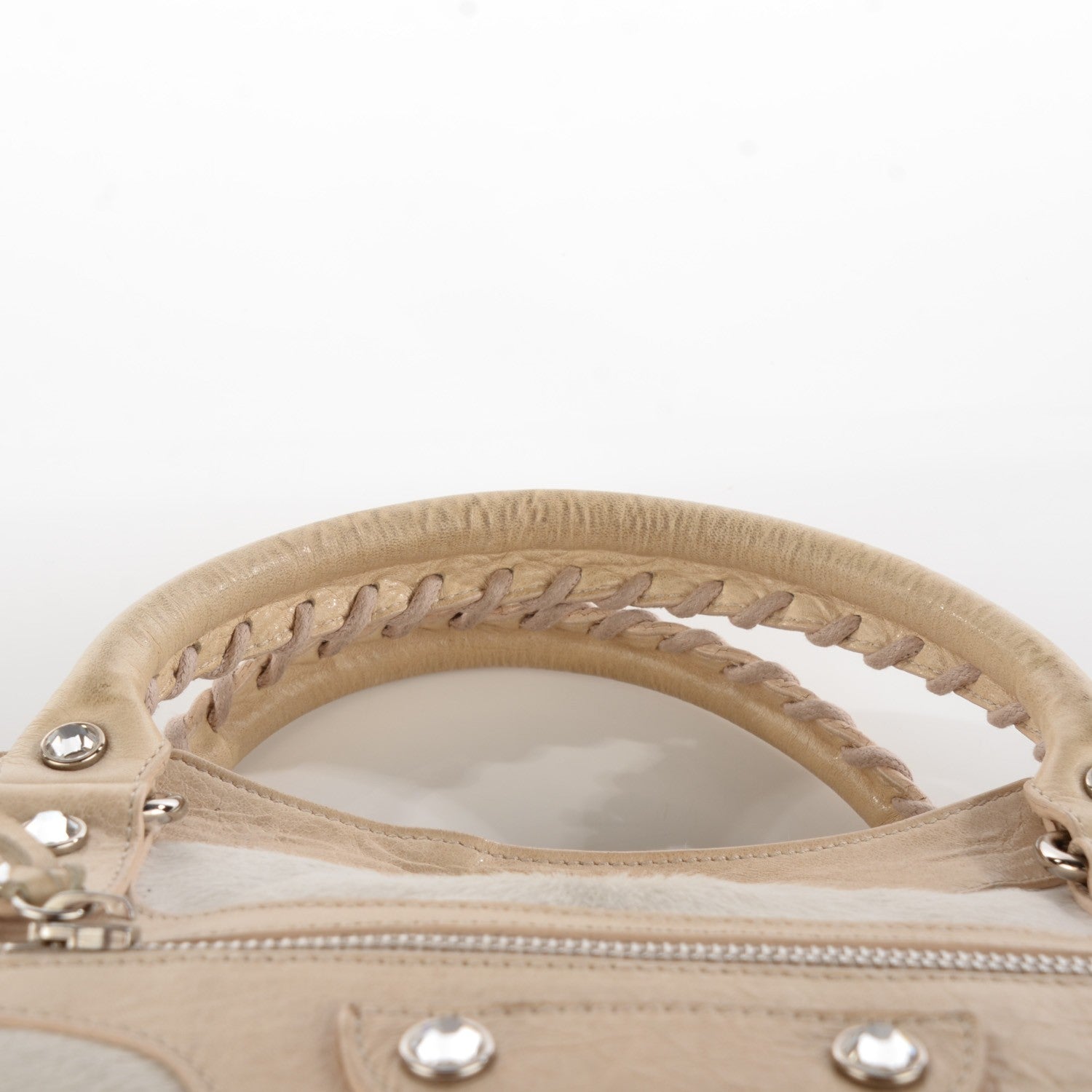Balenciaga Pony Hair Swarovski Crystal City Bianco 14 of 14