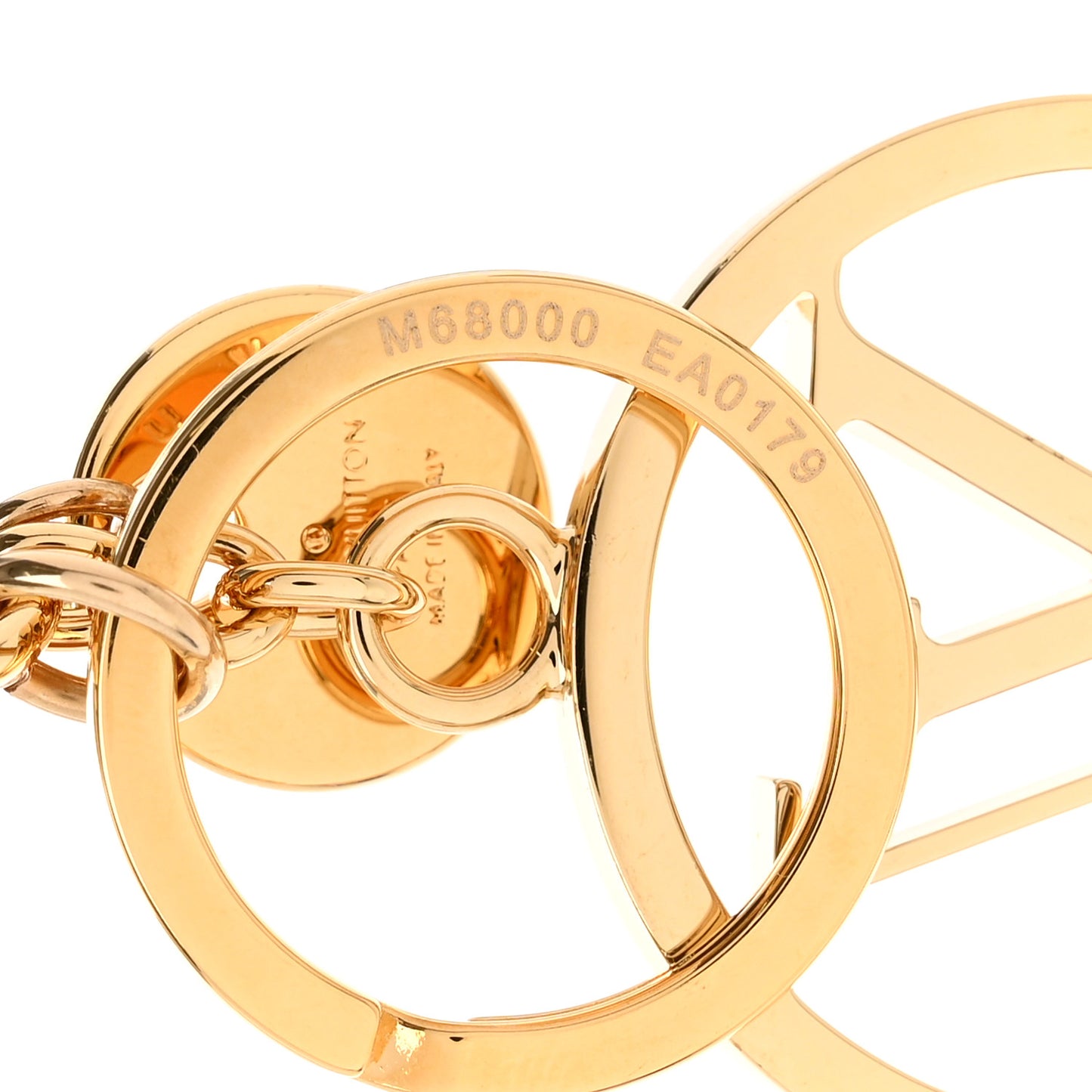 LV Circle Bag Charm Key Holder Gold