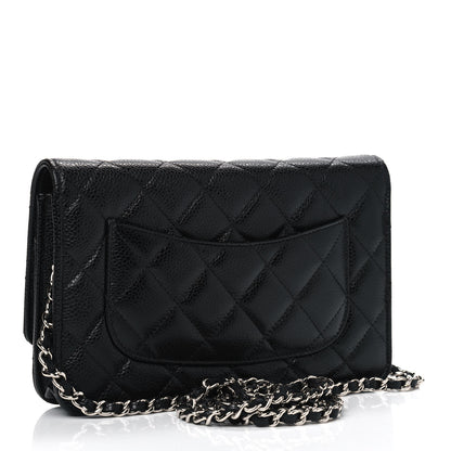 Chanel Caviar Quilted Wallet On Chain WOC Black 2 of 4