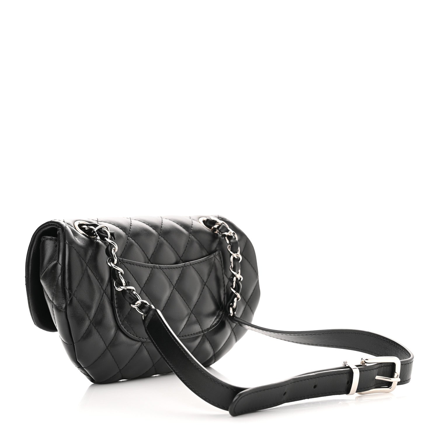 Chanel Calfskin Quilted CC Uniform Flap Belt Bag Black 2 of 10