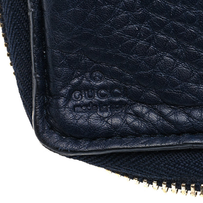 Gucci Pebbled Calfskin Soho Zip Around Wallet Blue 6 of 7