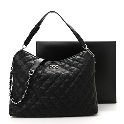 Chanel Caviar Quilted French Riviera Hobo Black 15 of 15