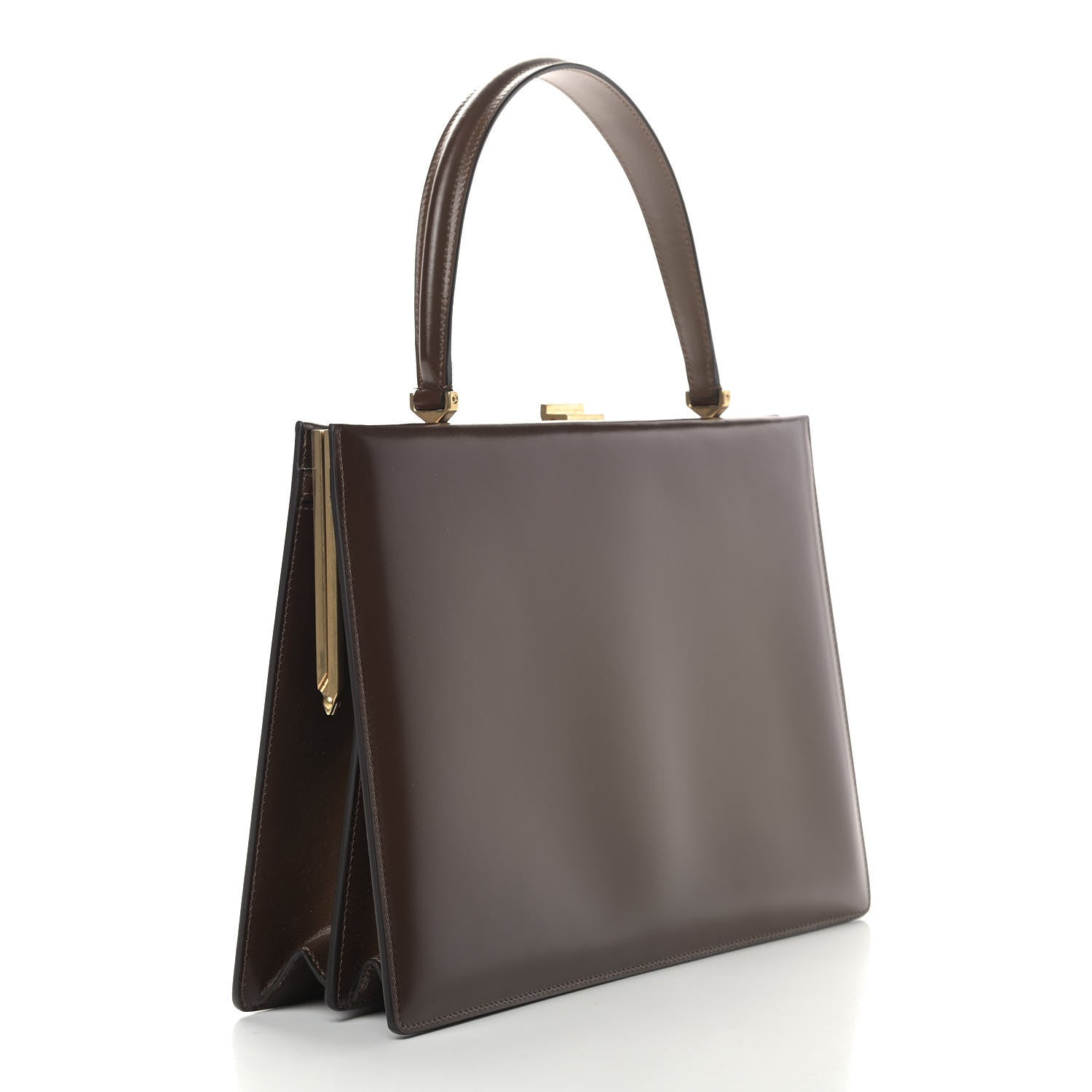 Celine Patina Box Calfskin Medium Clasp Bag Camel 2 of 12