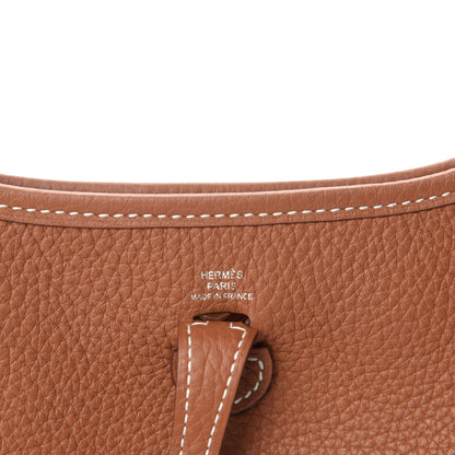 Hermes Taurillon Clemence Amazone Evelyne TPM Gold Jaune Ambre Brique 8 of 10