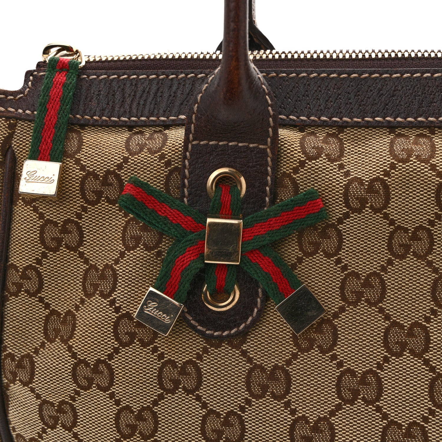 Gucci Monogram Medium Princy Tote Dark Brown 12 of 17
