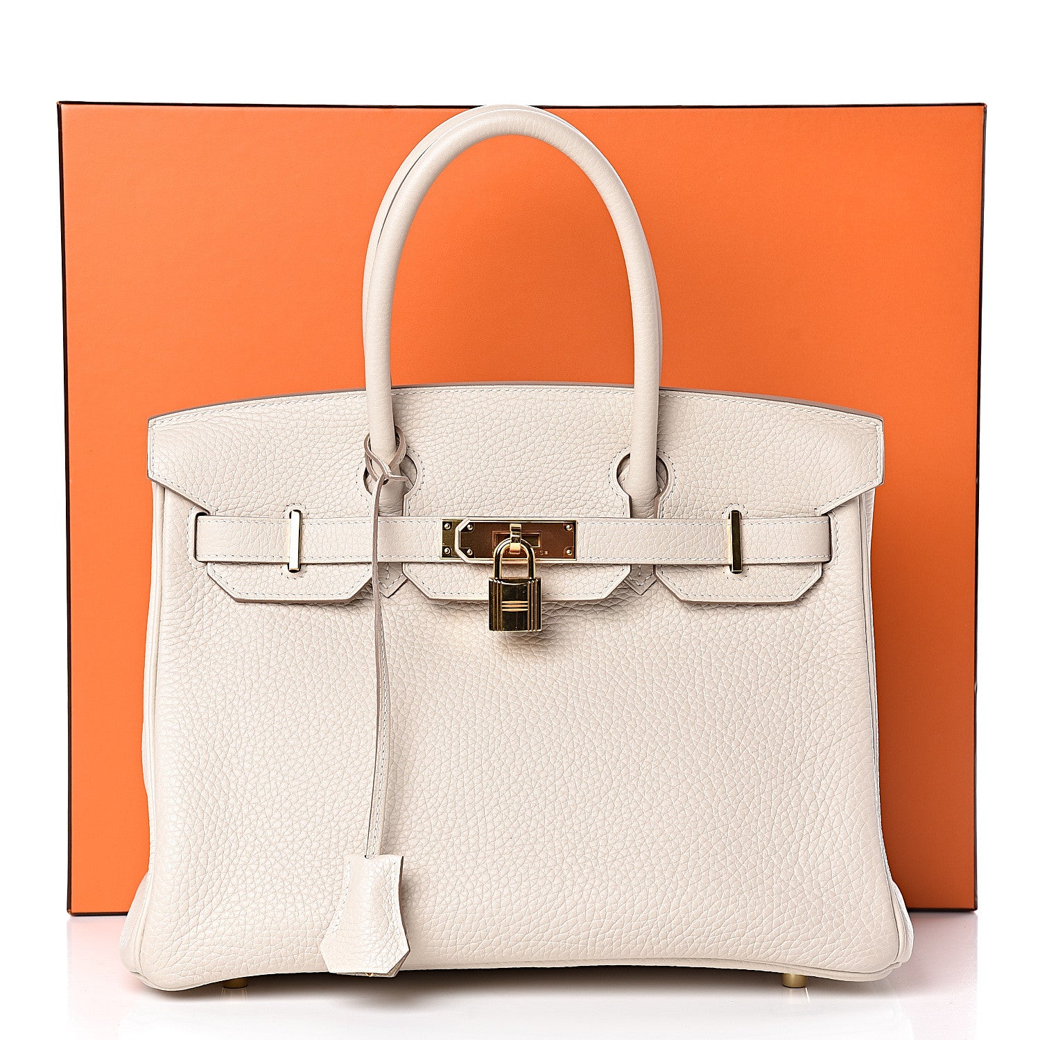 Hermes Taurillon Clemence Birkin 30 Craie 38 of 38