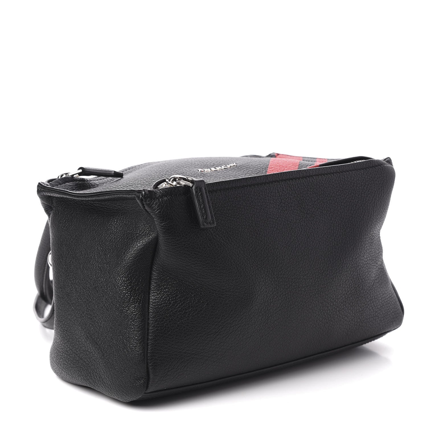 Givenchy Sugar Goatskin Striped Small Pandora Red Black 4 of 10