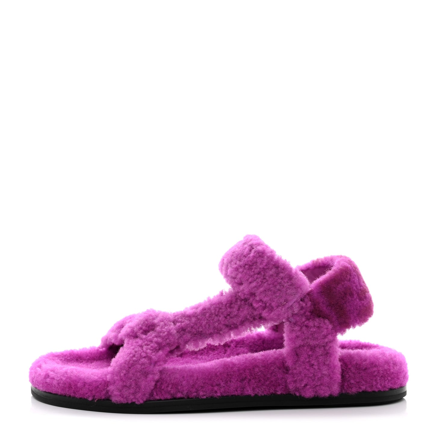 Shearling FF Fendi Feel Sandals 38 Bouganville