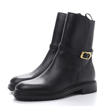 Christian Dior Calfskin Empreinte Ankle Boot 38 Black 3 of 8