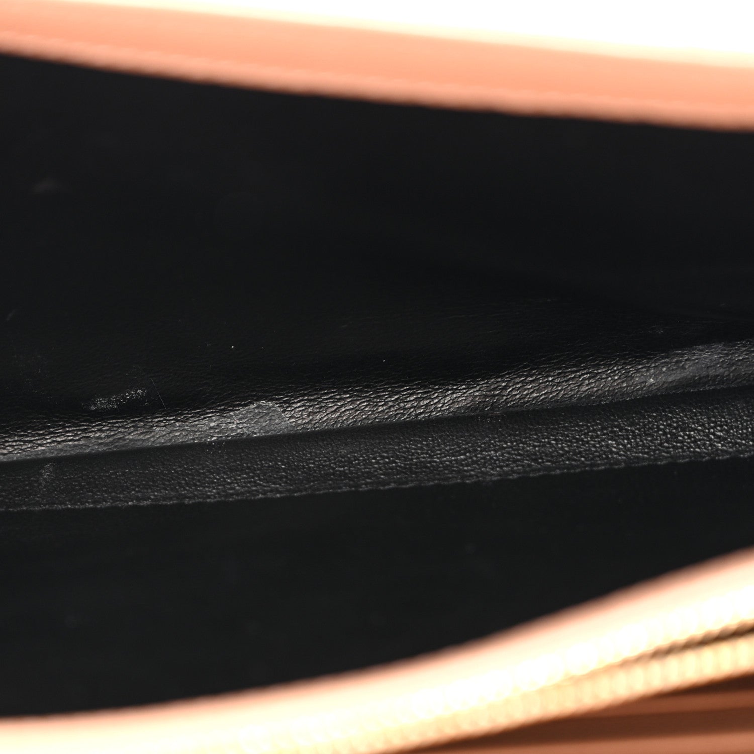 Saint Laurent Grain De Poudre Matelasse Chevron Monogram Chain Wallet Vintage Peach 5 of 10