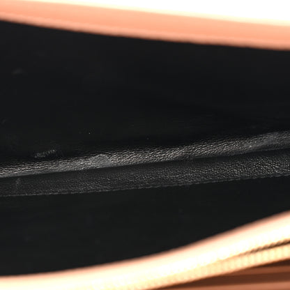 Saint Laurent Grain De Poudre Matelasse Chevron Monogram Chain Wallet Vintage Peach 5 of 10