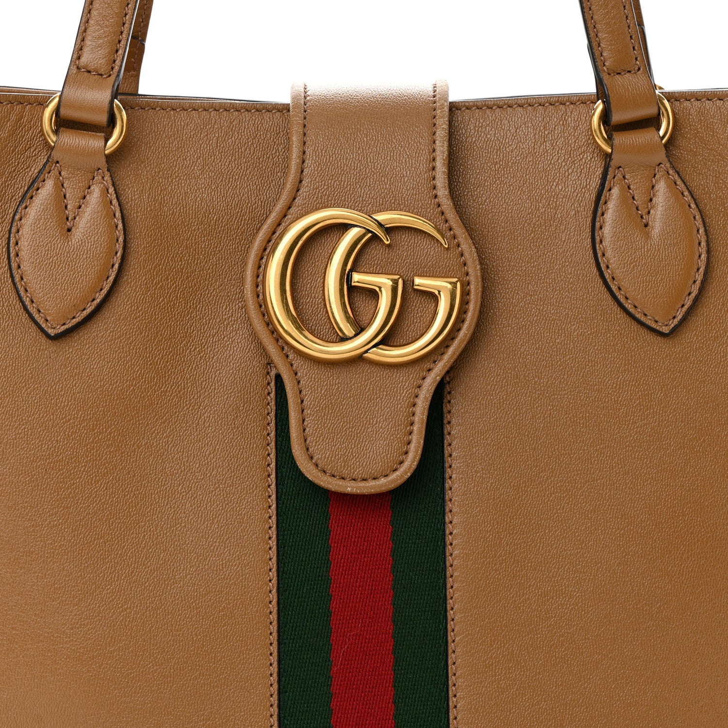Gucci New Sakai Calfskin Lux Web Small Dahlia Tote Quartz Beige 8 of 16