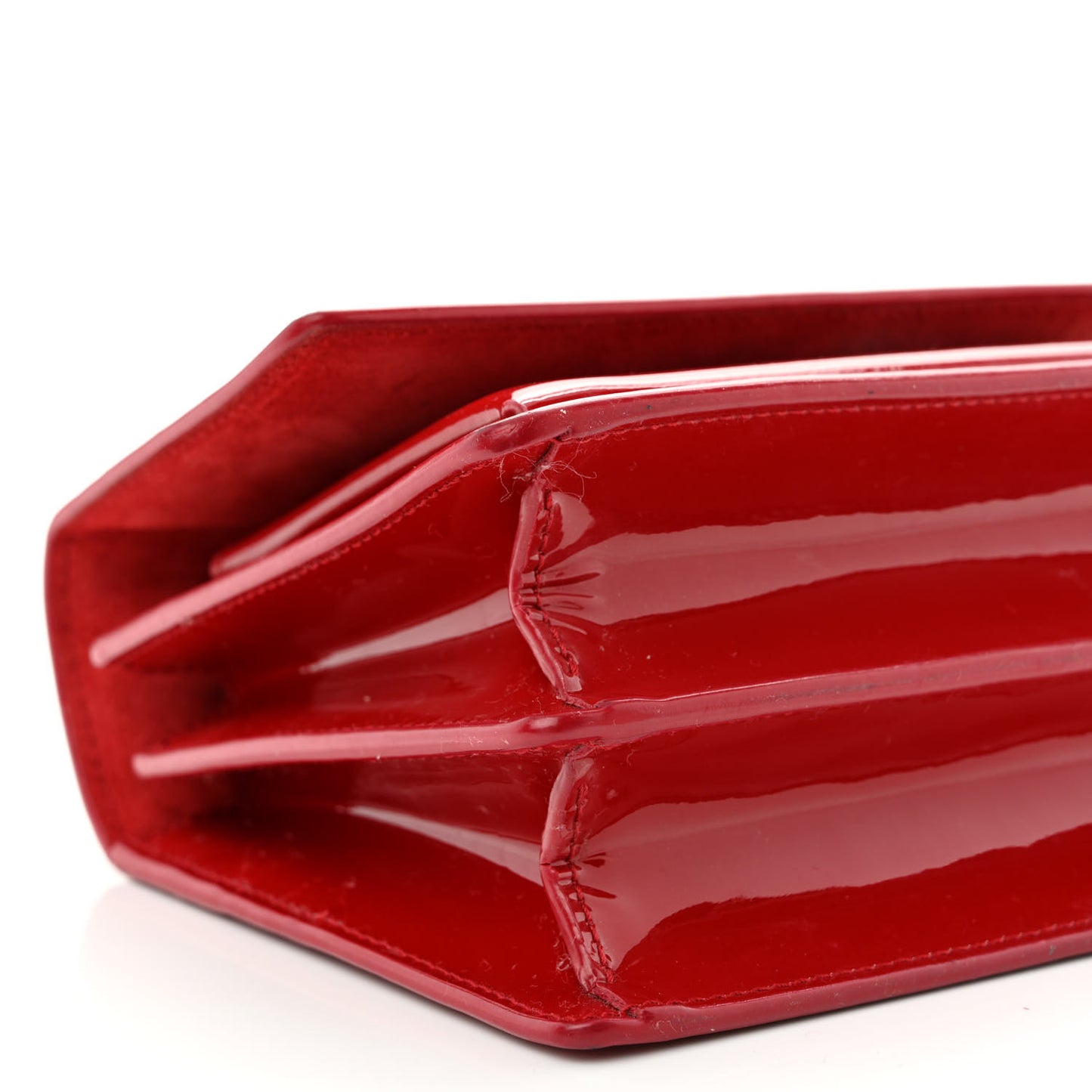 Patent Small Monogram Sunset Red