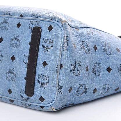 MCM Visetos Medium Project Reversible Shopper Tote Munich Blue 8 of 21