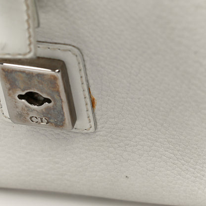 Christian Dior Grained Calfskin Street Chic Top Handle Bag White 29 of 35